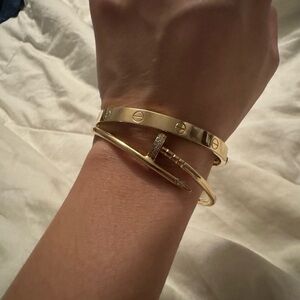 Cartier bangle 18k yellow gold screw type